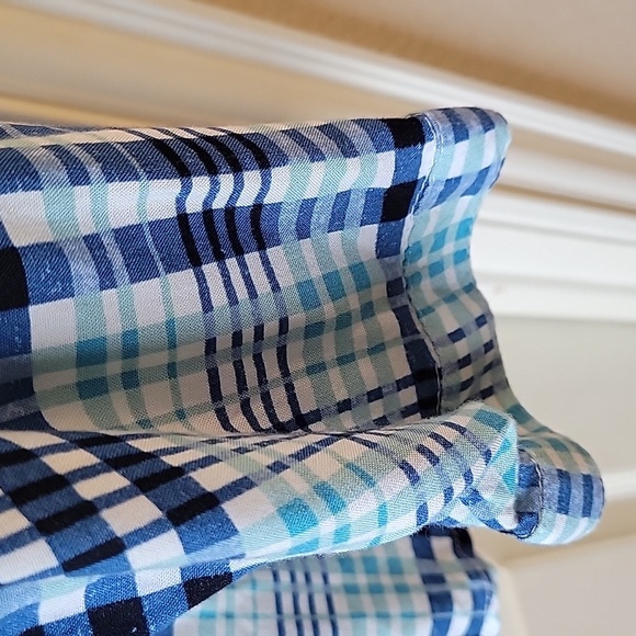 Lane Bryant Blue Plaid Buttoned Blouse - Picture 7 of 16